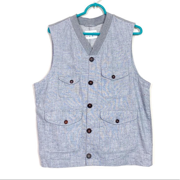 UNIVERSAL WORKS Cotton Blend Vest Waist Coat Sz M - Picture 1 of 7